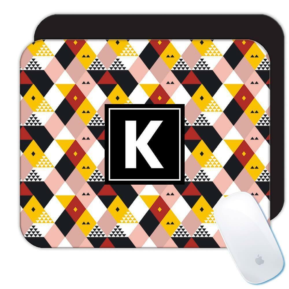 Gift Mousepad : Losange Modern Shape Red Yellow Home Decor Abstract Pattern