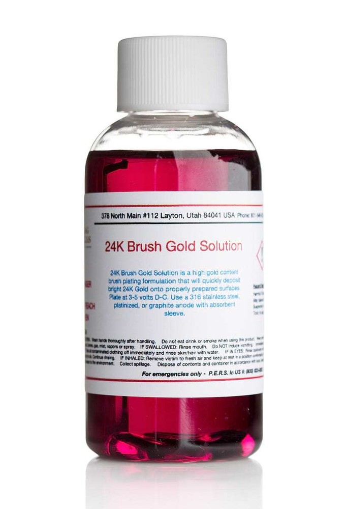 24K Gold Plating Solution - Brush - 2 oz - Professional Grade