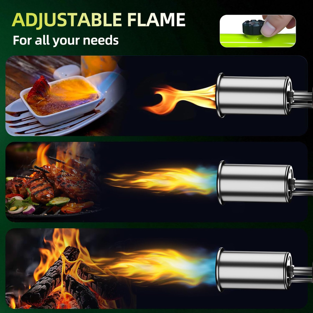 Powerful Propane Torch GunKitchen Cooking With Black and Green