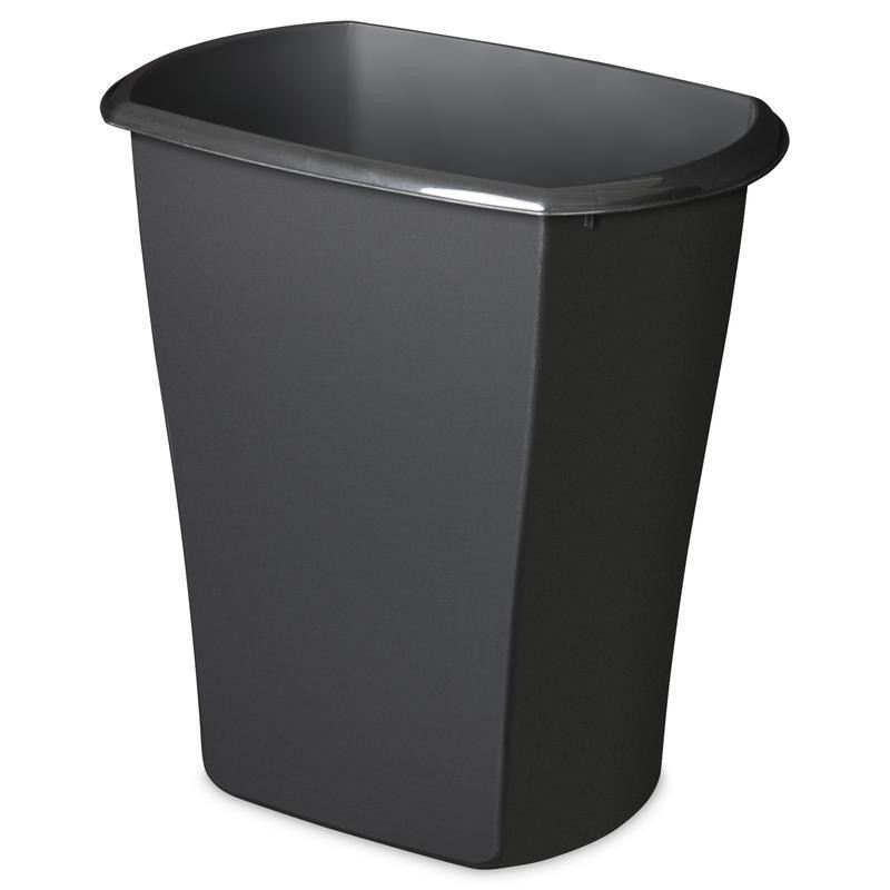 10 Gallon Rectangular Trash Can Easy Transport Slim Profile Easy Clean New