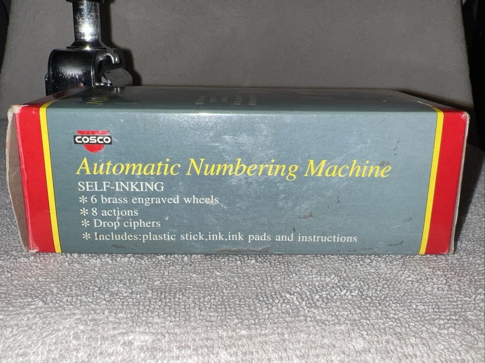 Cosco Automatic Numbering Machine Self Inking w/ Box