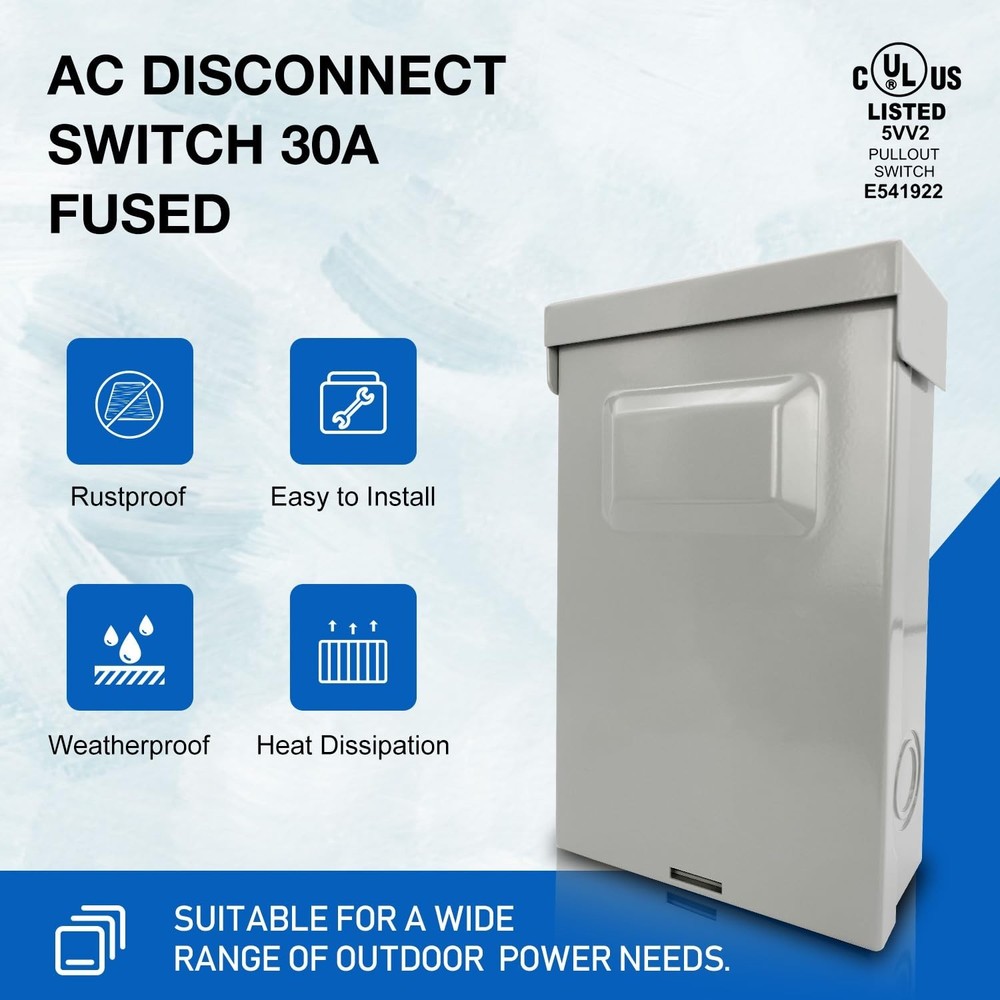 DS-30F Pull-Out Disconnect Switch 30A 240V Fused
