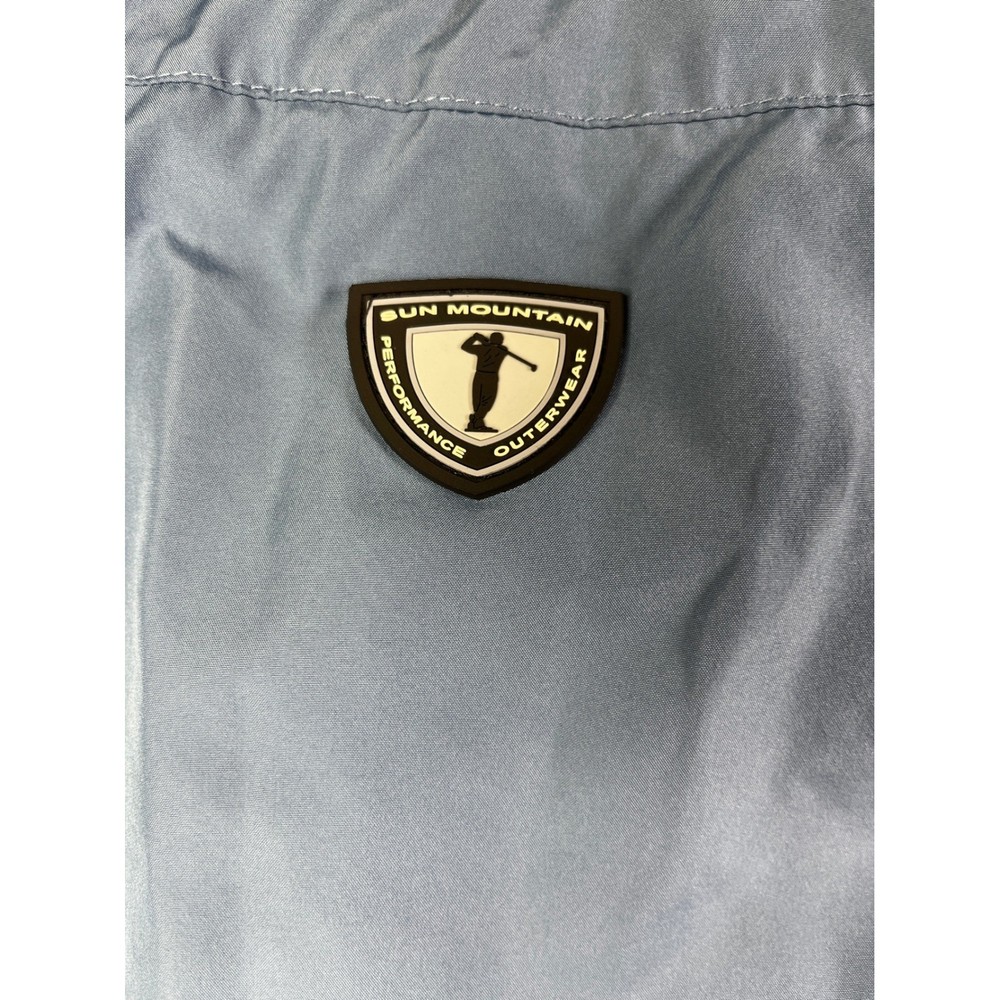 Sun Mountain Golf Pullover Short Sleeve Windbreaker Jacket Lightweight Blue