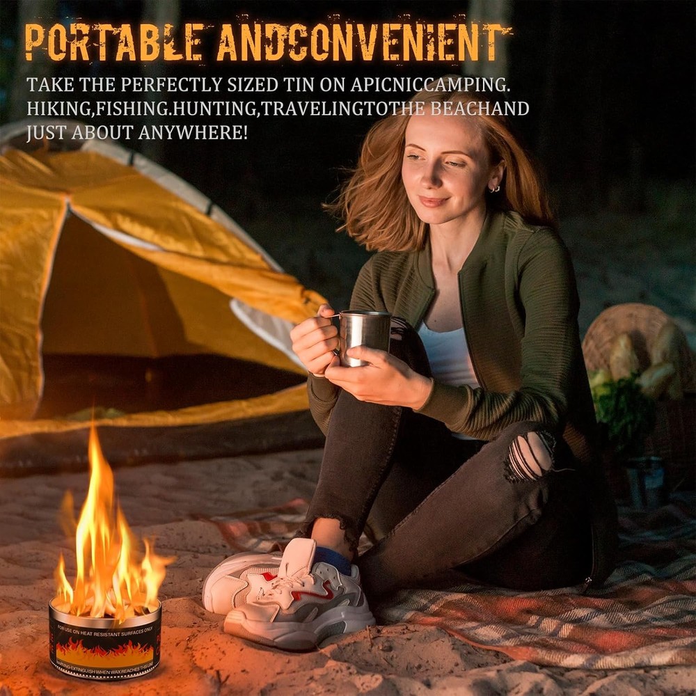 Portable Smores Fire Pit - 3-5 Hours Burn Time, Mini Campfire