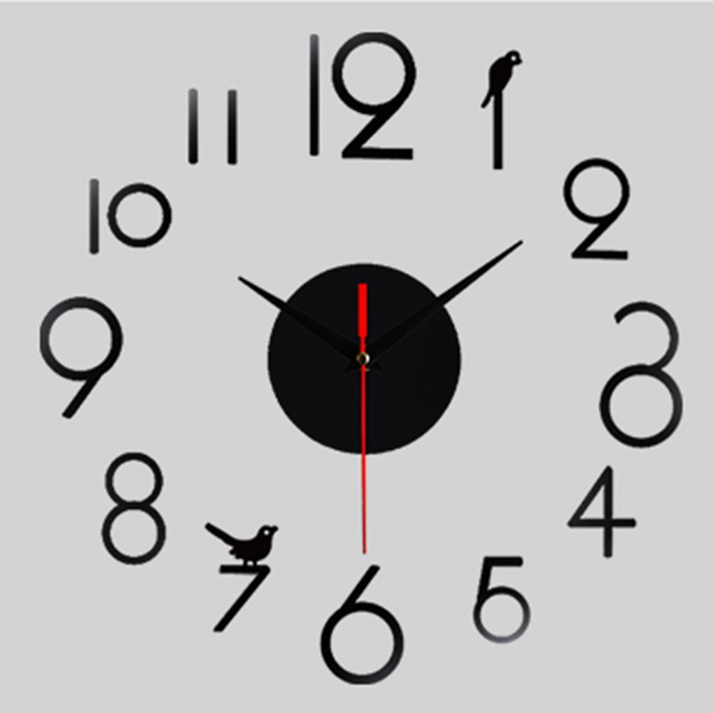 High Quality Wall Clock Stickers Functionality Silent Without Batteries