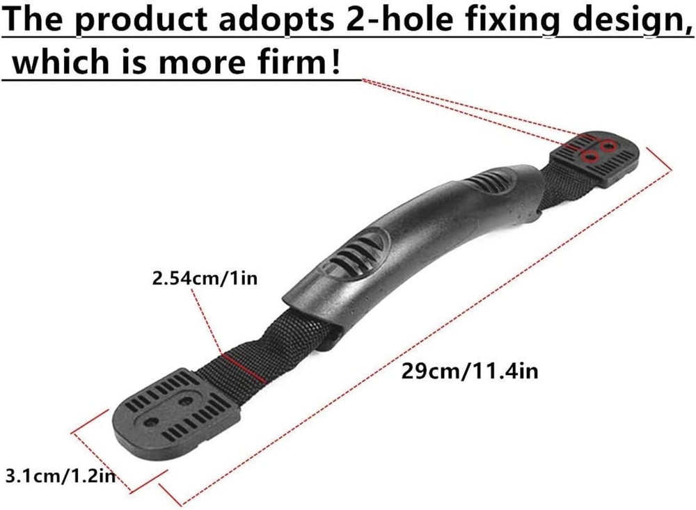 4 Pack Kayak Pull Handle Double Hole Rubber Kayak Carry Handles Replacement