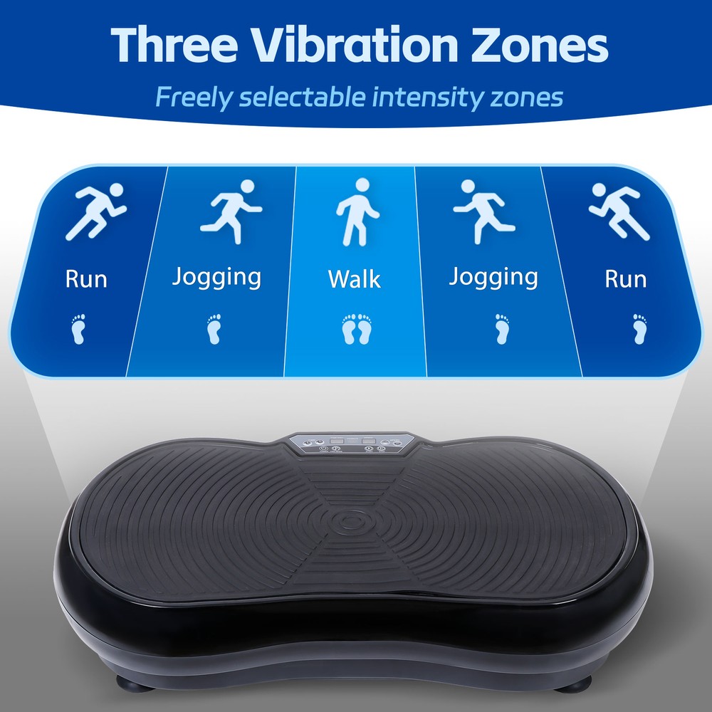 Pro Vibration Plate Exercise Machine Whole Body Workout Vibration Platform Black