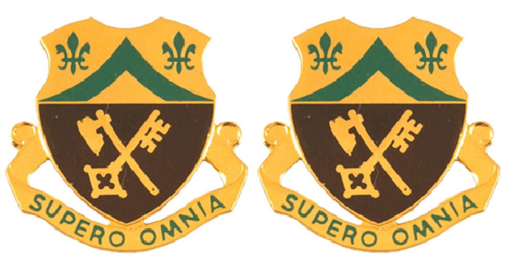 81st ARMOR Distinctive Unit Insignia - Pair - Supero Omnia