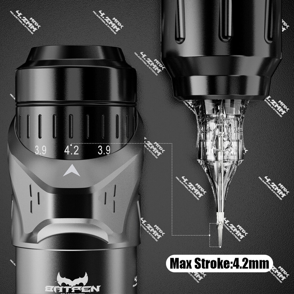 Tattoo Machine Coreless Motor Permanent Makeup RCA Rotary Pen Adjusting 7 Stroke