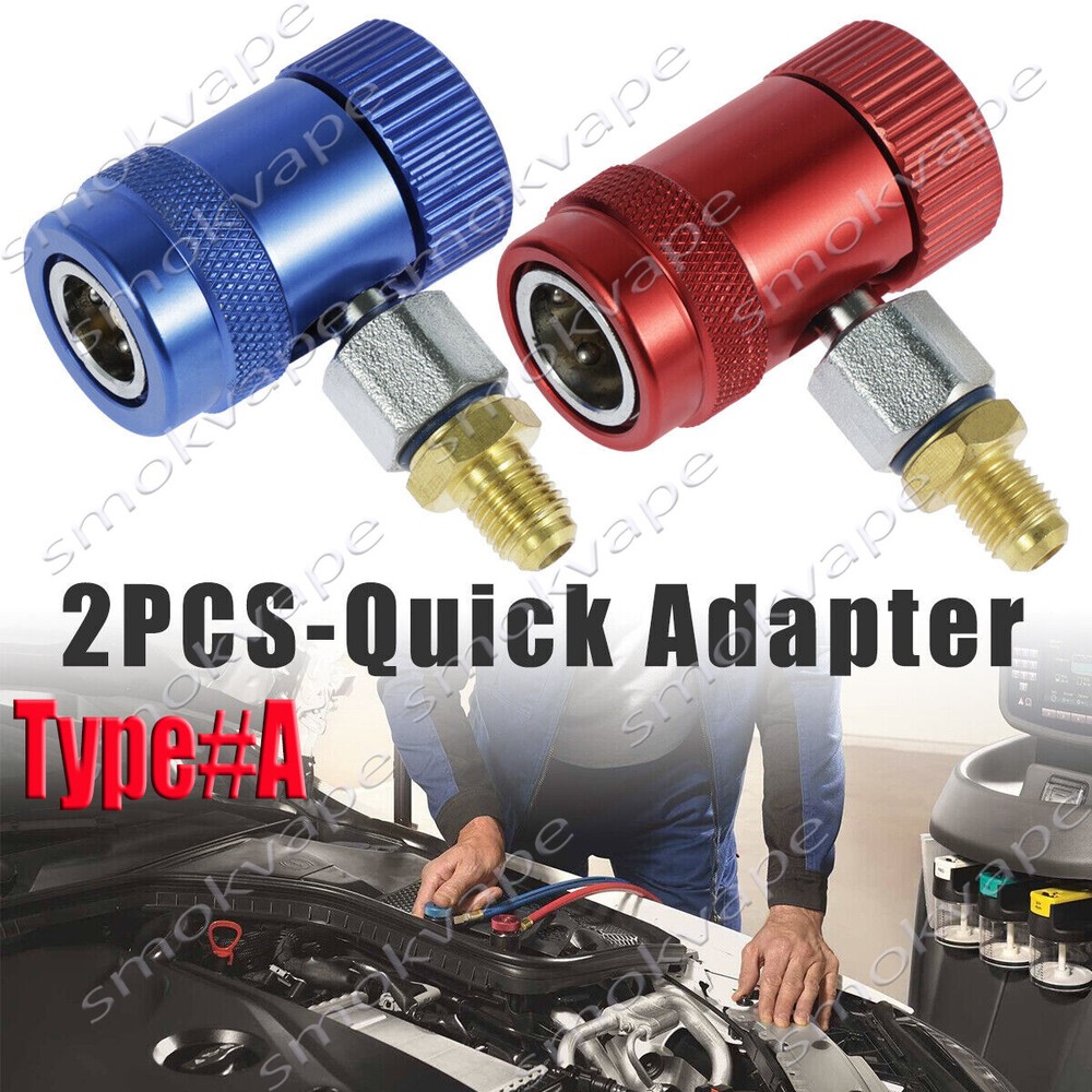 NEW AC High/Low Side Kit R134a/R1234yf Quick Connector Adapter Fitting Coupler