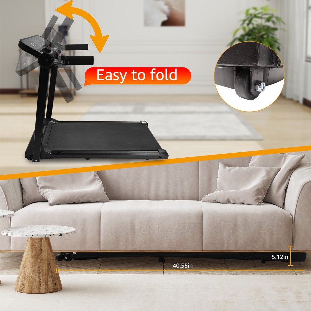 FITSHOW App-compatible 3HP Treadmill - Professional Foldable Design with Silent