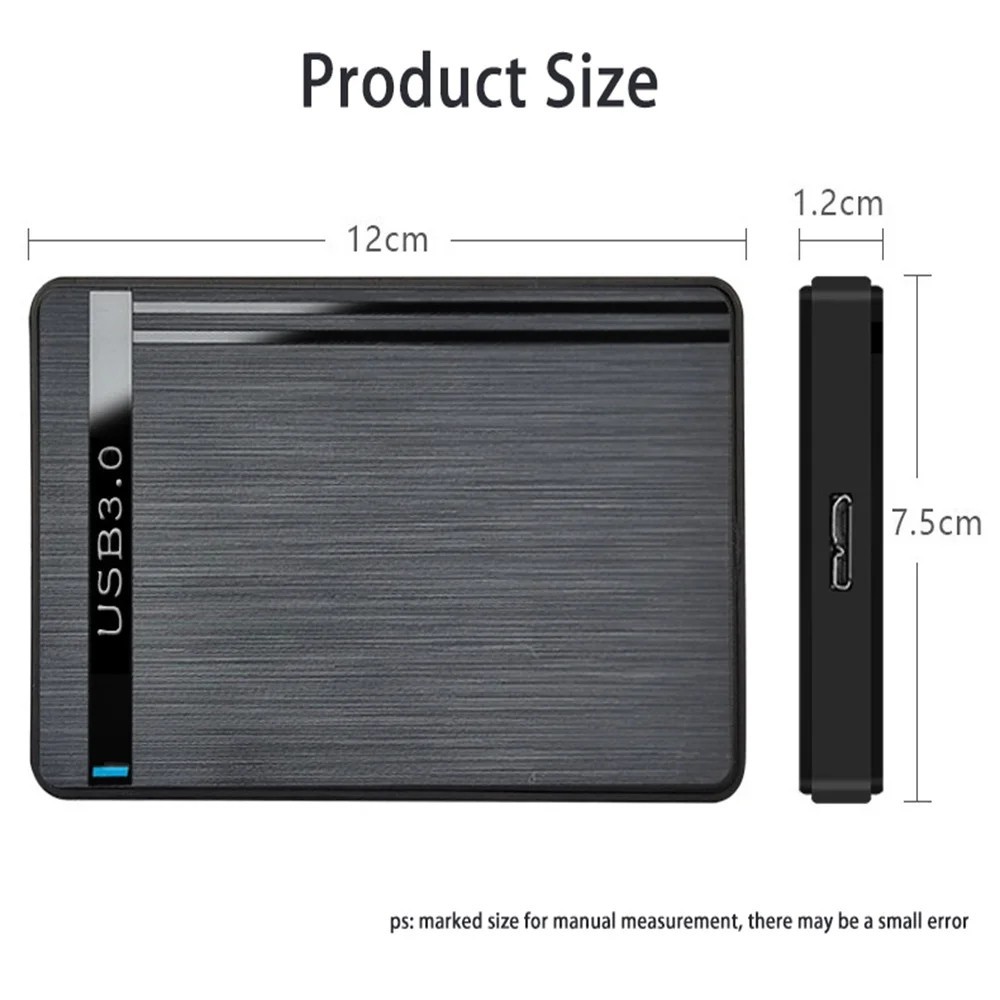 USB 3.0 2TB SATA SSD External Hard Drive Portable Desktop Mobile Hard Disk Case