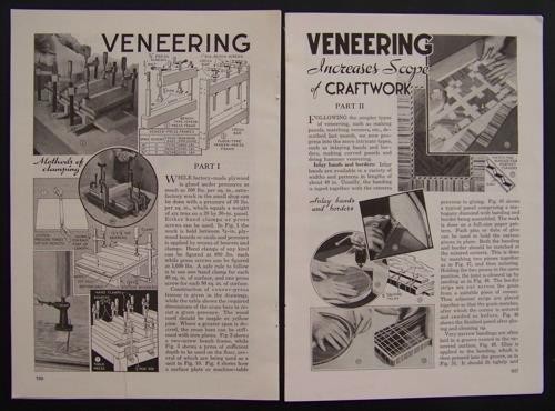 Veneering Panels Inlays Techniques Methods 1940 HowTo INFO