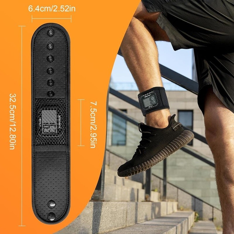 Fitness Tracker Ankle Strap Adjustable Multi-Activity Wear Durable Mesh Storage