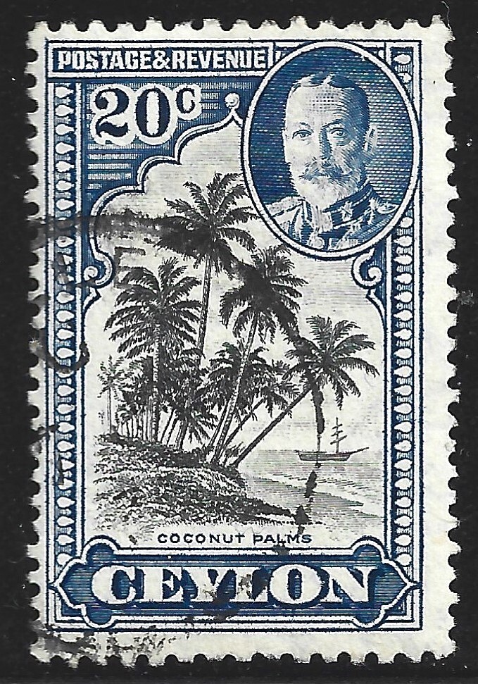 Ceylon, Scott #270, 20c King George V, Used
