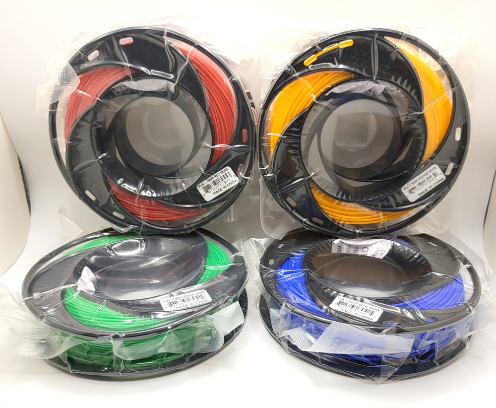 Gizmo Dorks 3D Printer Filament PLA 1.75mm 200g ea 4 COLOR Pack MULTICOLOR B
