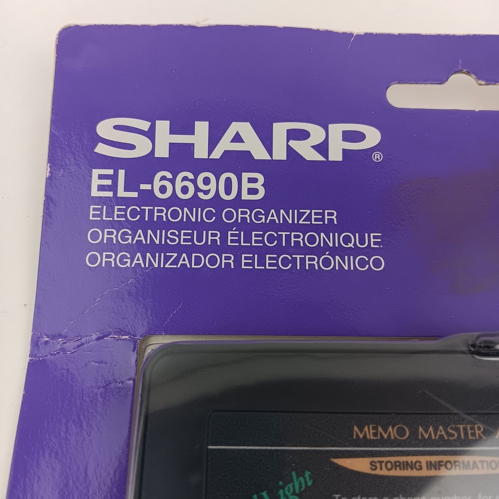 Sharp EL-6690B Memo Master 64KB Electronic Organizer Backlight 3-Line Display Ne