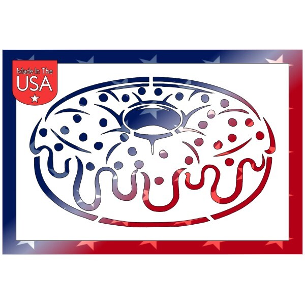 6.5"x10" Clear Plastic Stencil - Donut (SAA131)