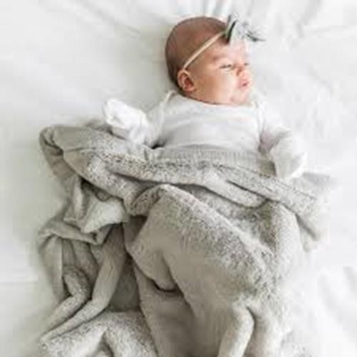 SARANONI LUSH RECEIVING BLANKET - FEATHER 30"x40"