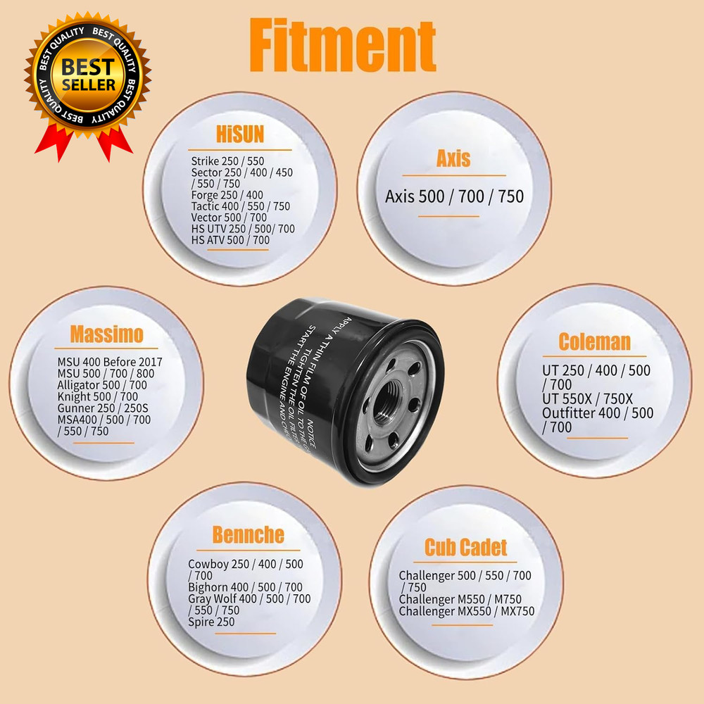Hisun Axis Oil Filter Replacement for Hisun UTV ATV