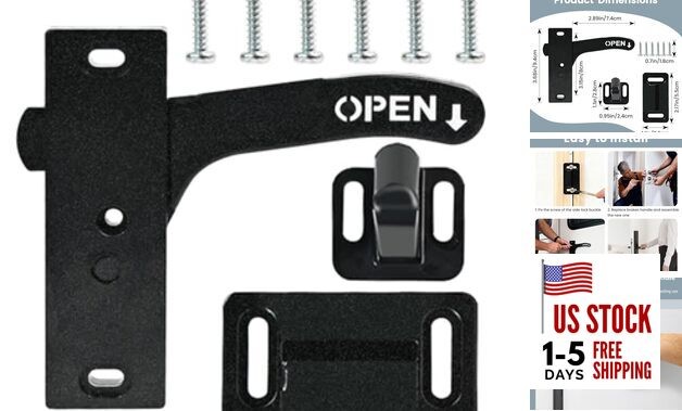 Replacement Kit for RV Screen Door Lock - Heavy-Duty Right Hand Handle, Secure