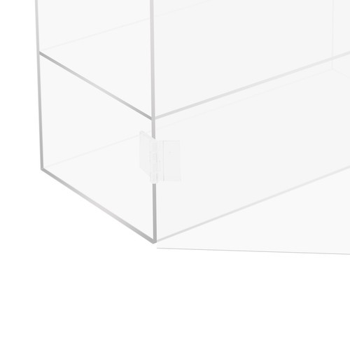 Acrylic Display Case Countertop Clear Box Dustproof Shelves Showcase with Lock