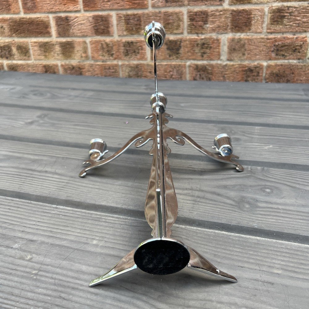 Luxury Chromium Three Arm Candle Holder