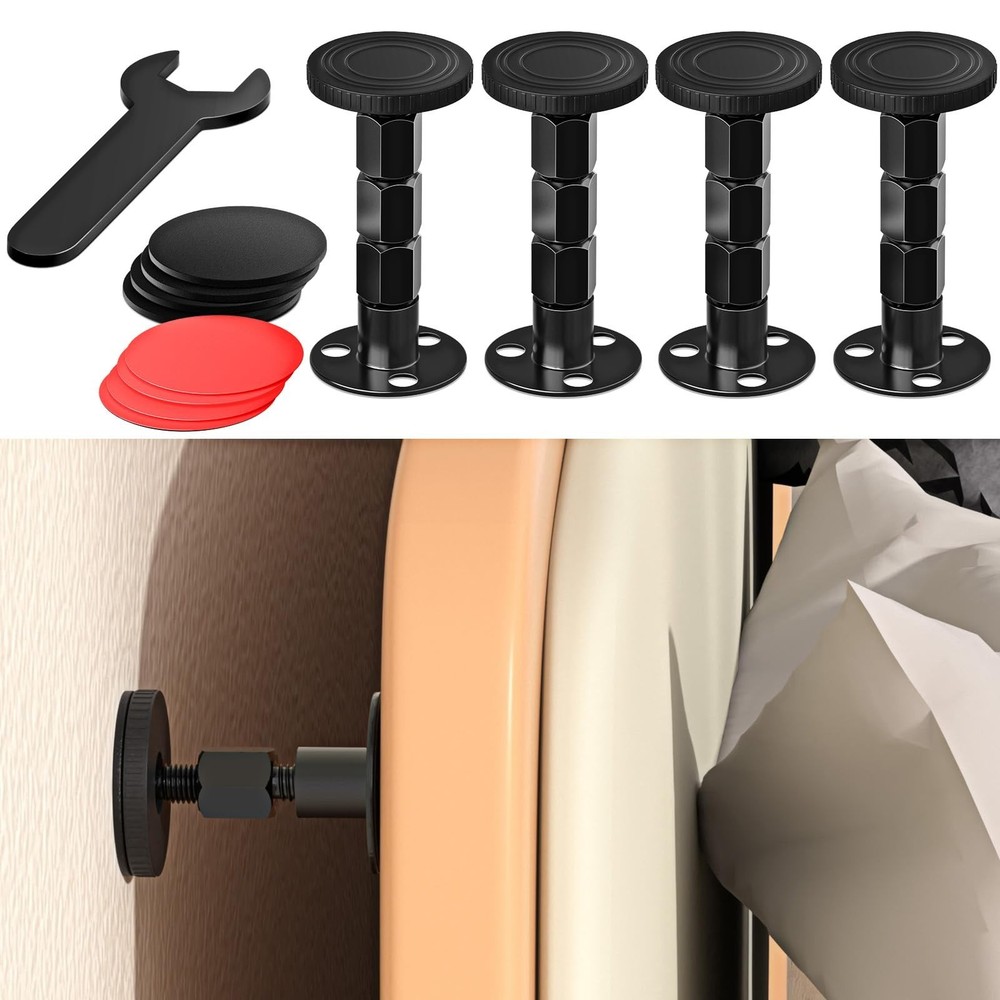 4PCS Adjustable Threaded Bed Frame Anti-Shake Tool, Upgraded Headboard stoppe...