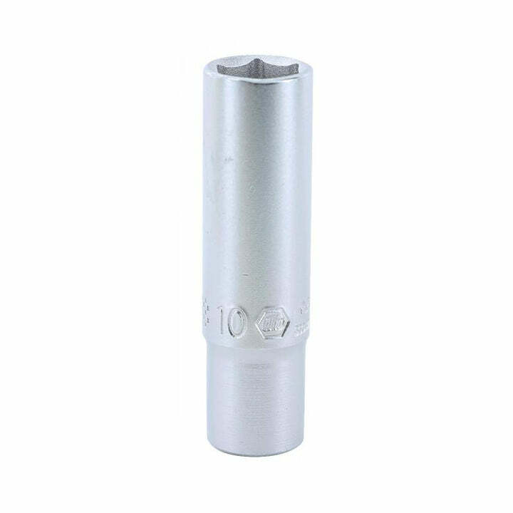 Wiha Tools 33347 1/4" Dr. Deep Socket Inch, 6 Pt, 10.0mm