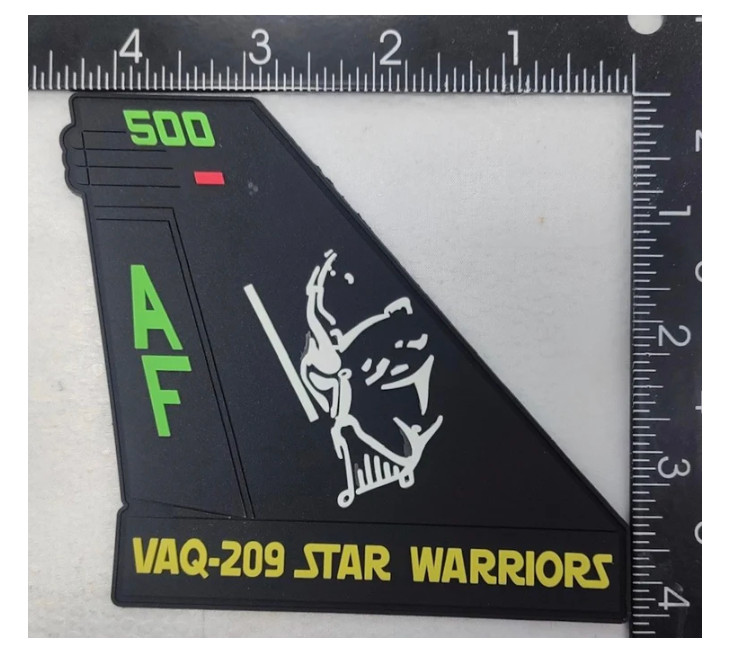 NAVY VAQ-209 STAR WARRIORS PVC HOOK & LOOP PATCH
