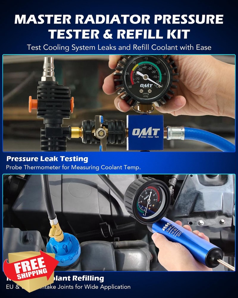 Orion Motor Tech Coolant Pressure Tester Kit 34pc