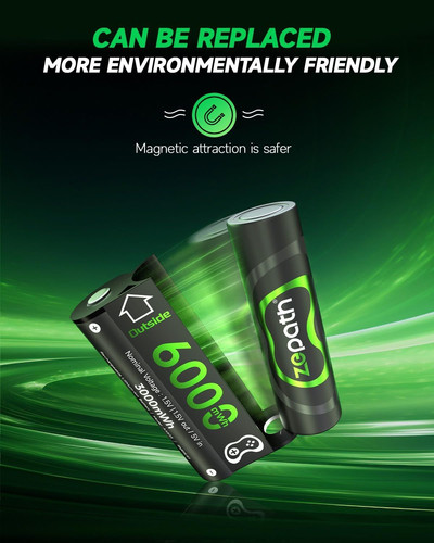 Xbox Controller Battery Pack 4 x 6000mWh Rechargeable Lithium AA Batteries...