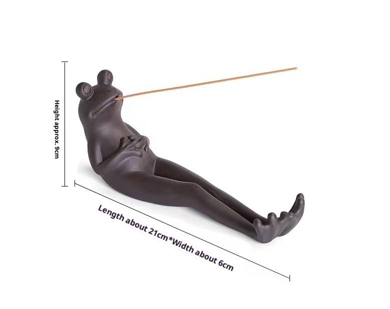 Frog Incense Burner & Holder, Ceramic Ash Catcher Tray | Decorative