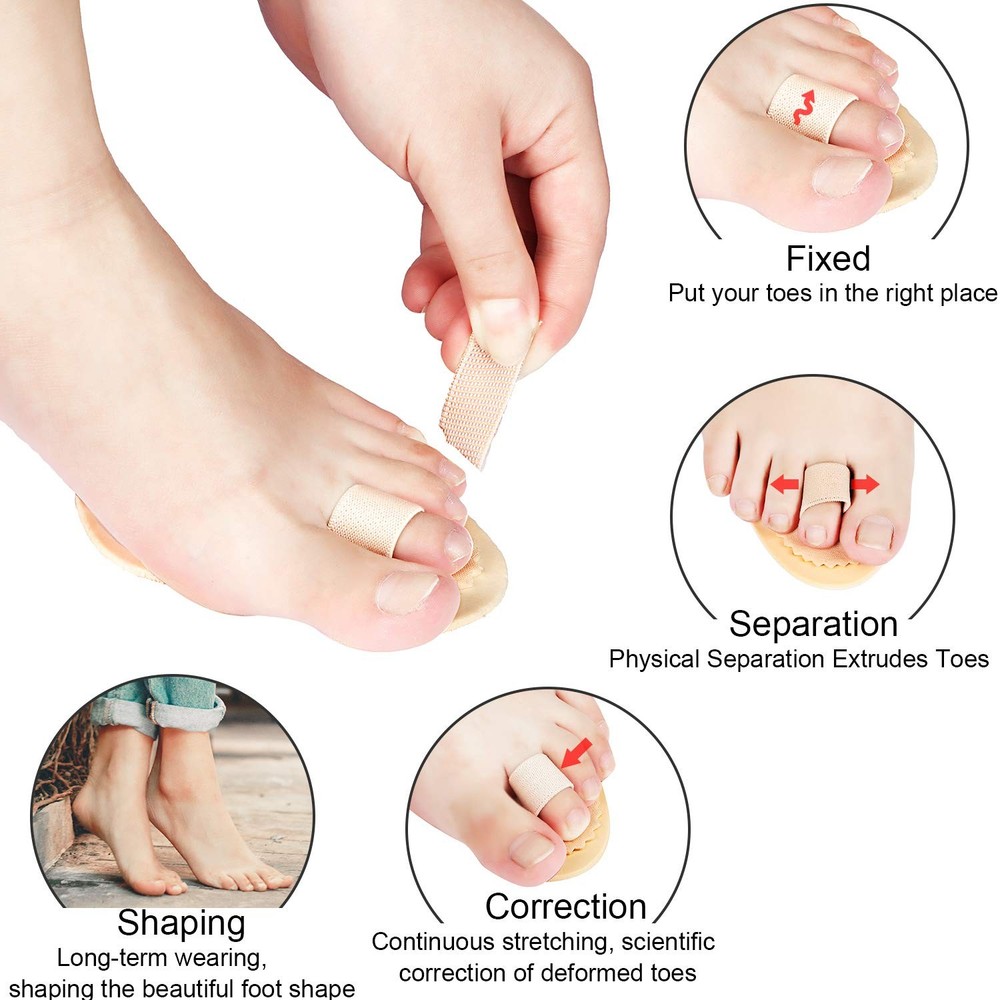 BBTO 24 Pcs Toe Splint Hammer Toe Support Men Women