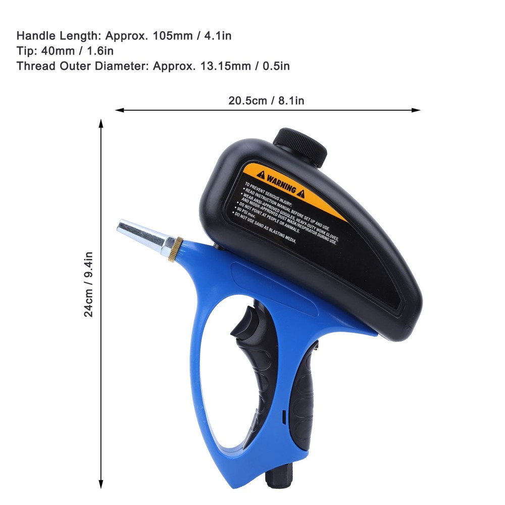 Sand Blaster Small Nozzle Pneumatic Sandblasting Glass Anti Rust
