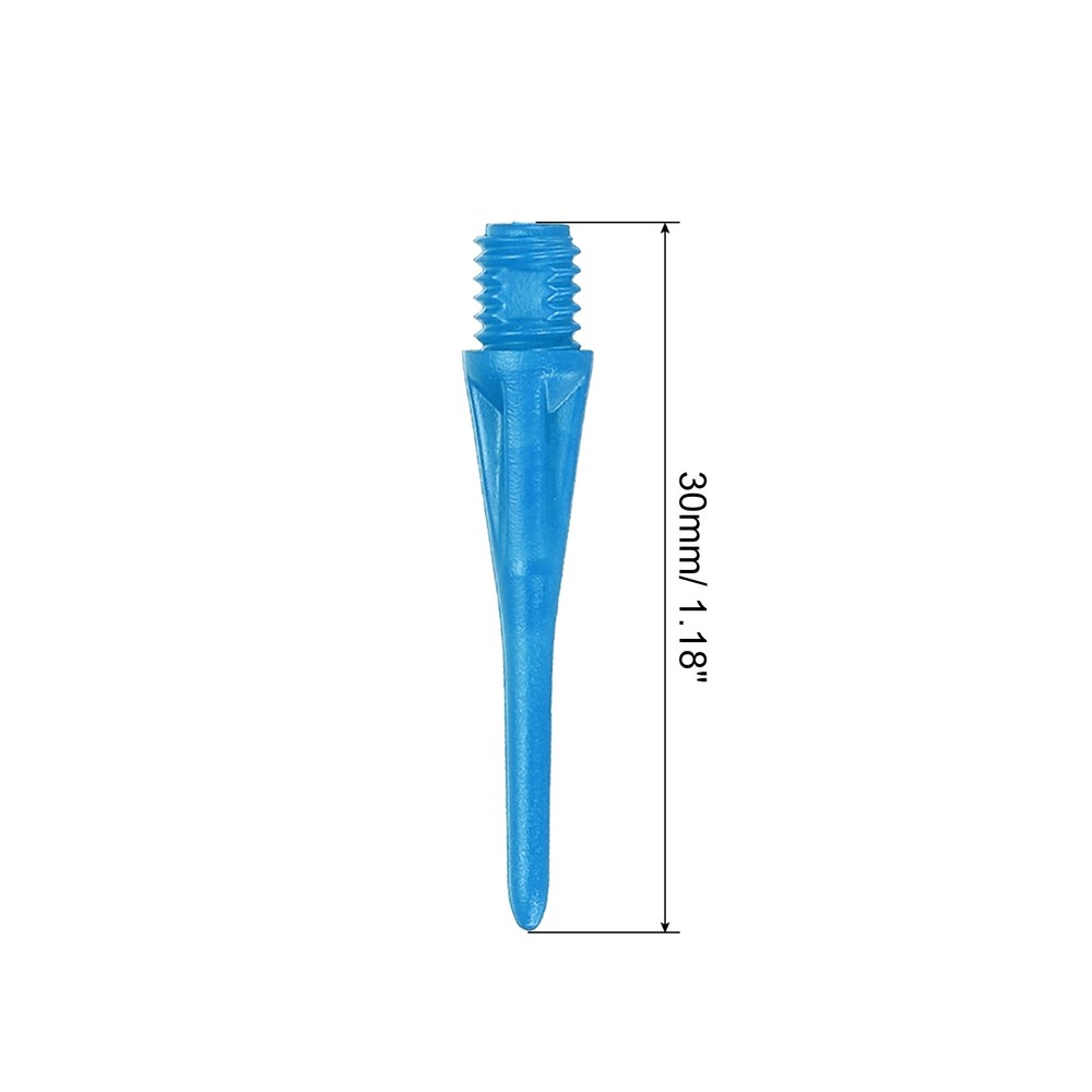 Plastic Dart Tips, 50 Pack 2BA Thread Soft Dart Tips Plastic Tip, Blue
