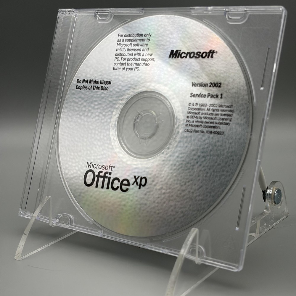 Vintage 2002 Microsoft Office XP Version 2002 Service Pack 1 CD Windows XP OEM