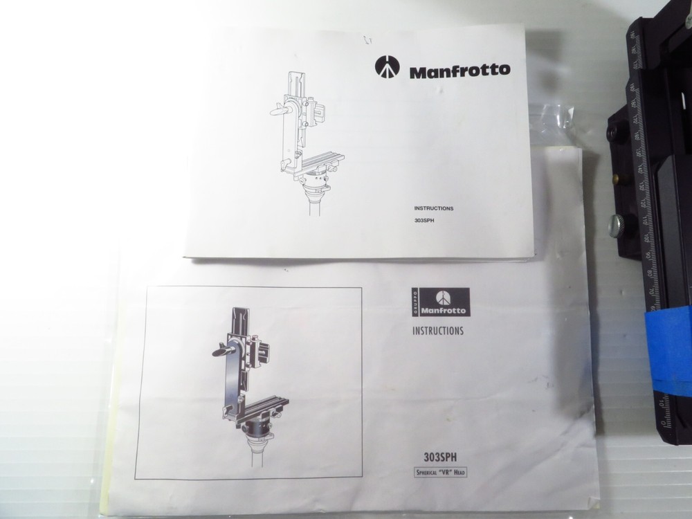 MANFROTTO 303SPH MULTI ROW PANORAMIC HEAD w/ USER MANUAL SET, WORKS GREAT
