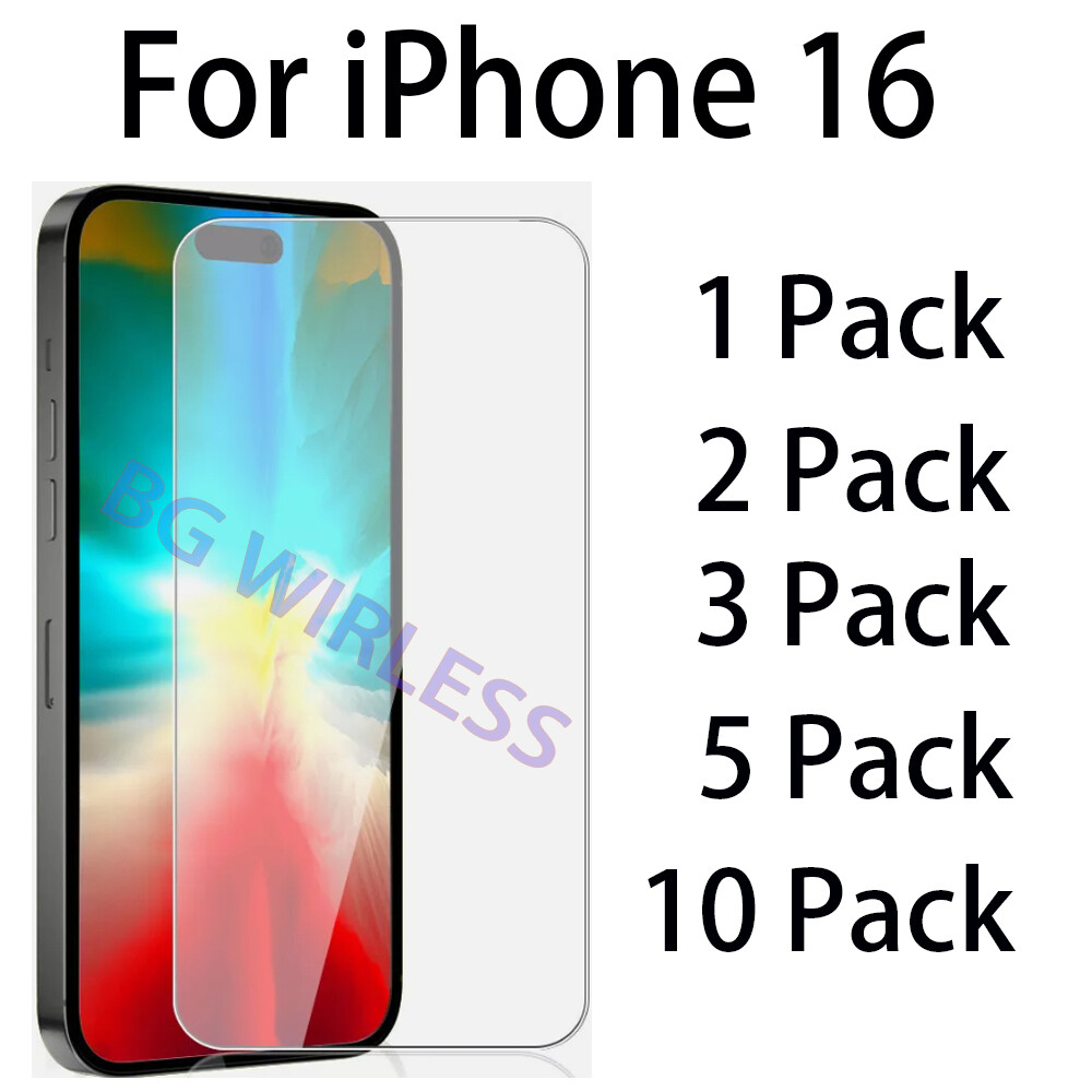 Wholesale For Apple iPhone 16 Tempered Glass Screen Protector Case Friendly