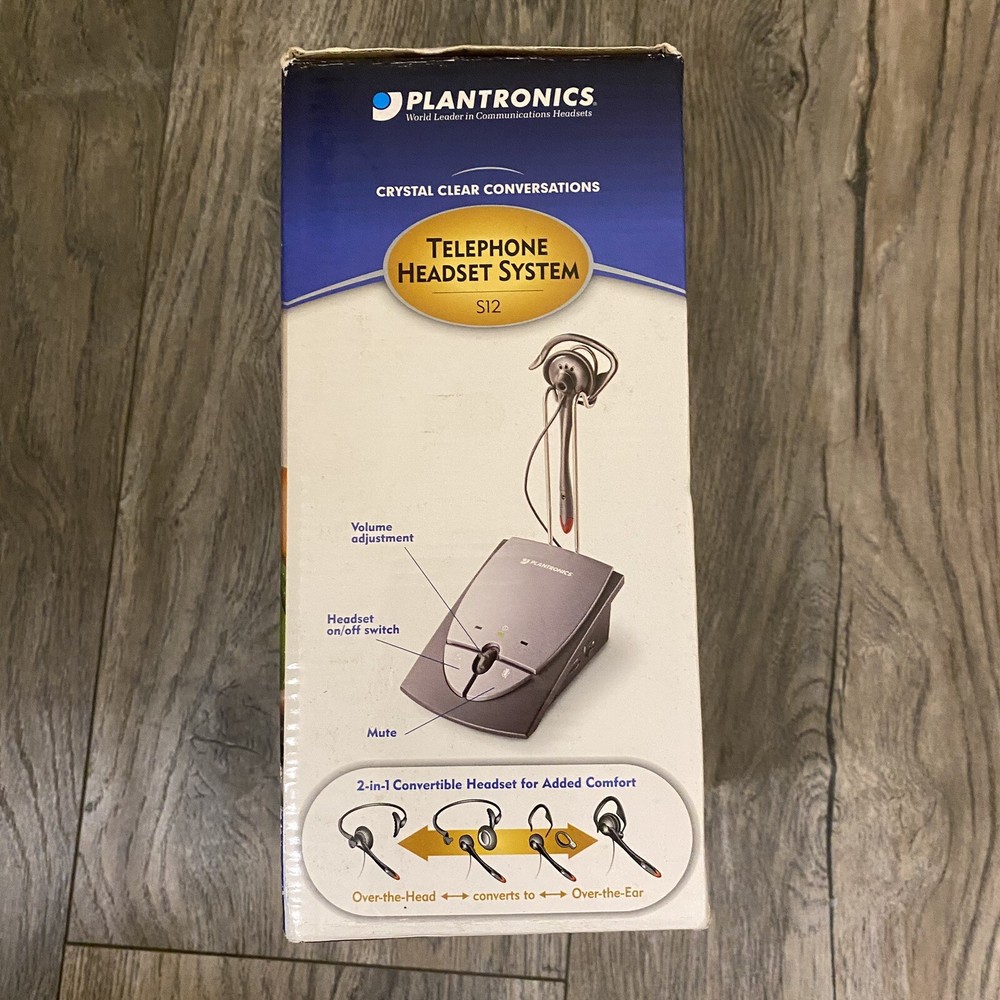 Plantronics S12 Corded Office Headset System Office New Open Box
