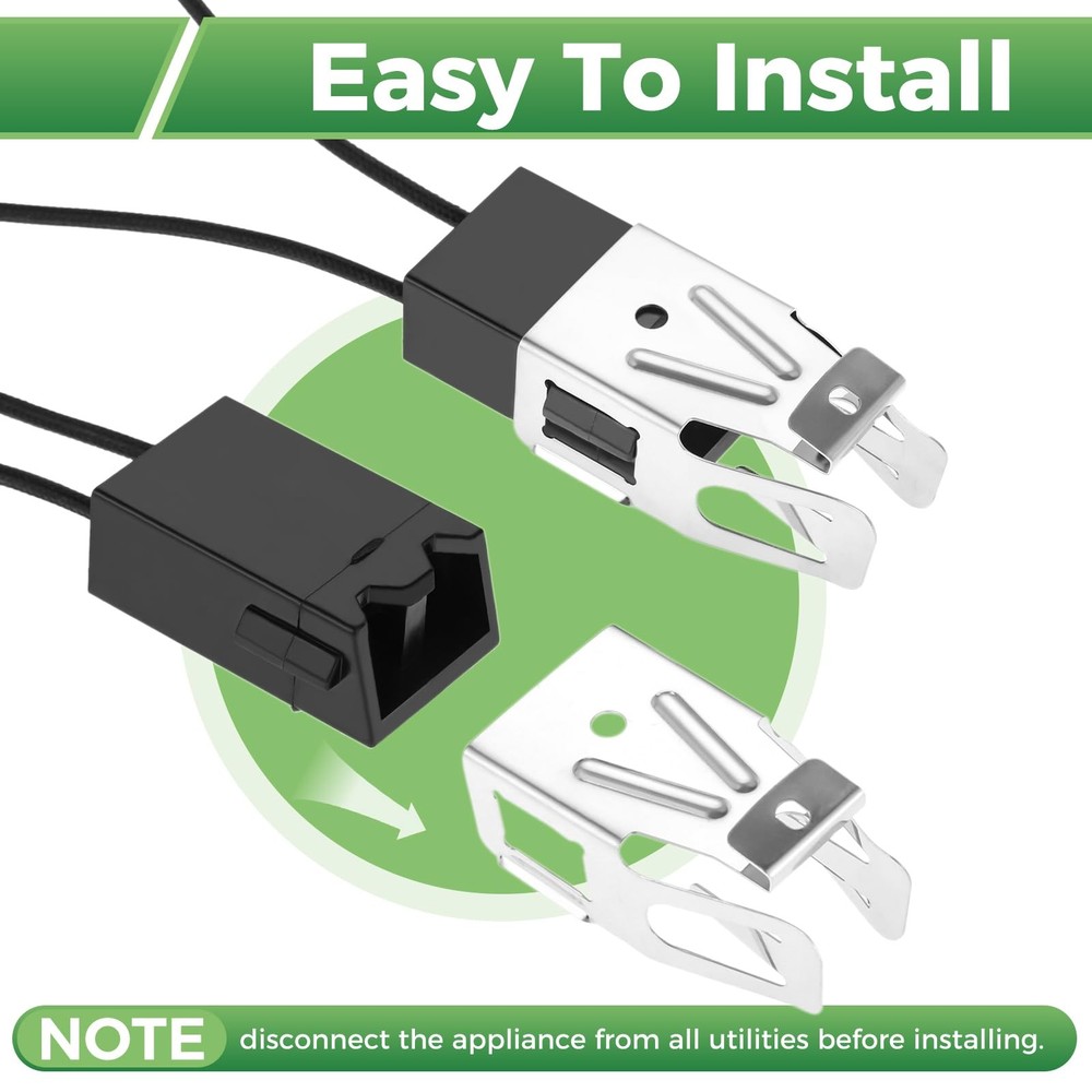 2 Pack WB2X8228 Element Receptacle and Wire Kit Replacement for Black-2