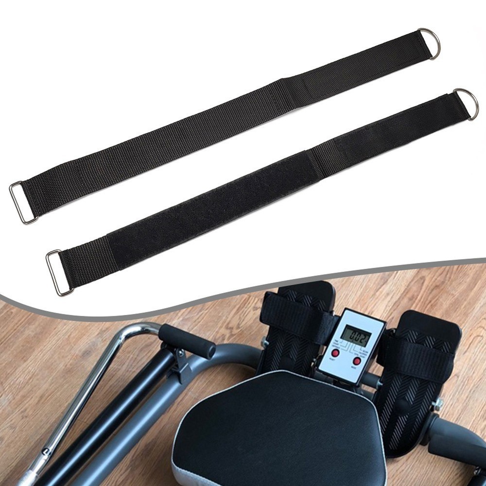 Rowing Machine Accessory 2pcs Adjustable Foot Straps for Elliptical Use