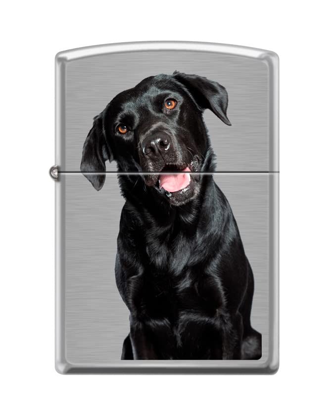 Zippo Lighter- Personalized Engrave Black Labrador Retriever #Z5423