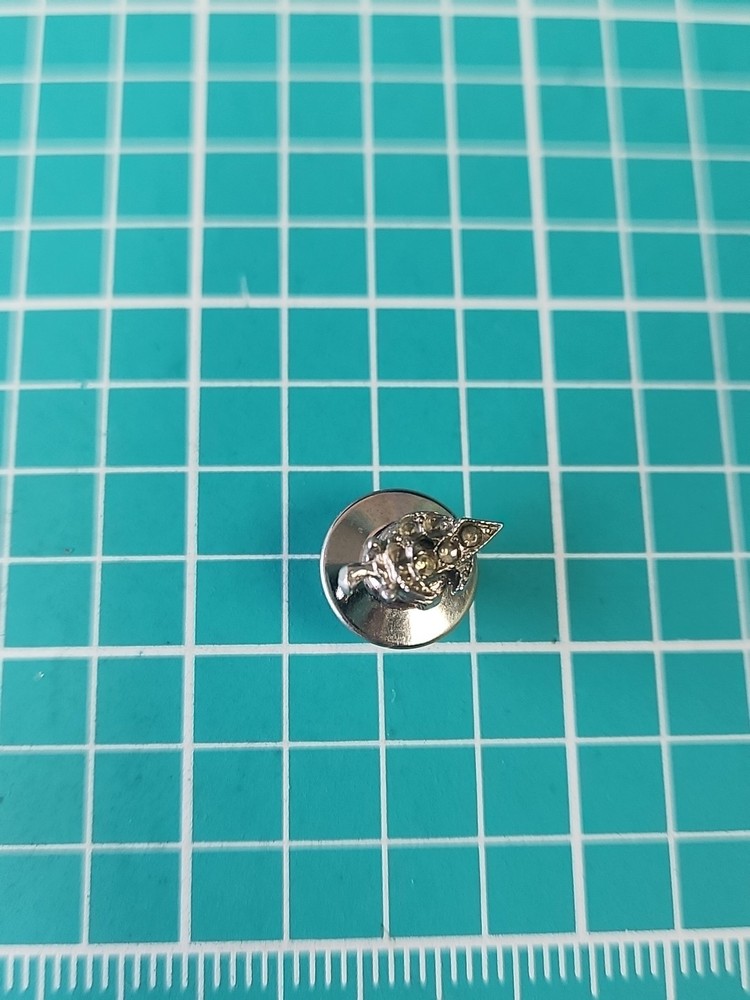 Vtg Freemason Masonic Shriner Logo Tiny Missing Stones Silver Tone Lapel Pin