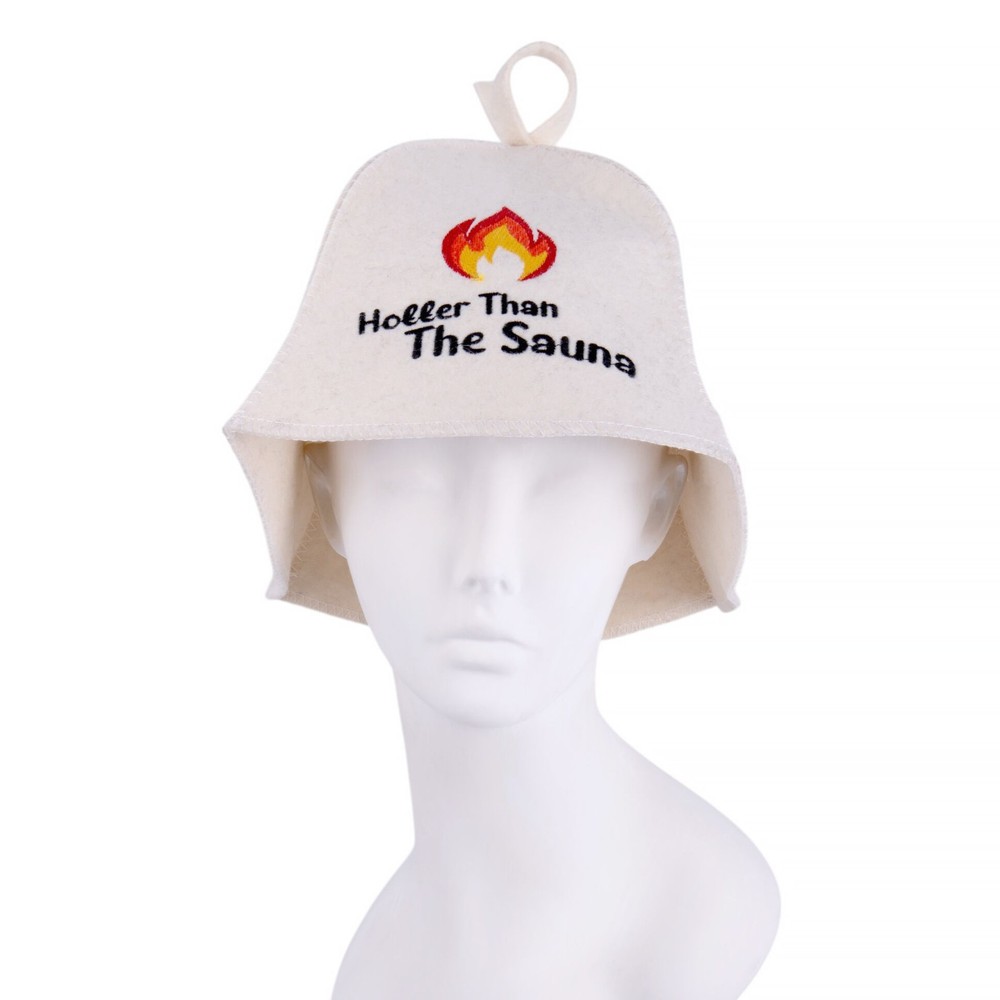100% Wool Sauna Hat Natural Felt Russian Banya Hat Шапка для Бани