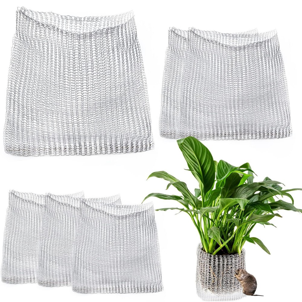 6Pcs Root Guard Gopher Proof Wire Basket 1 Gallon 3 5 Gallon, Silver