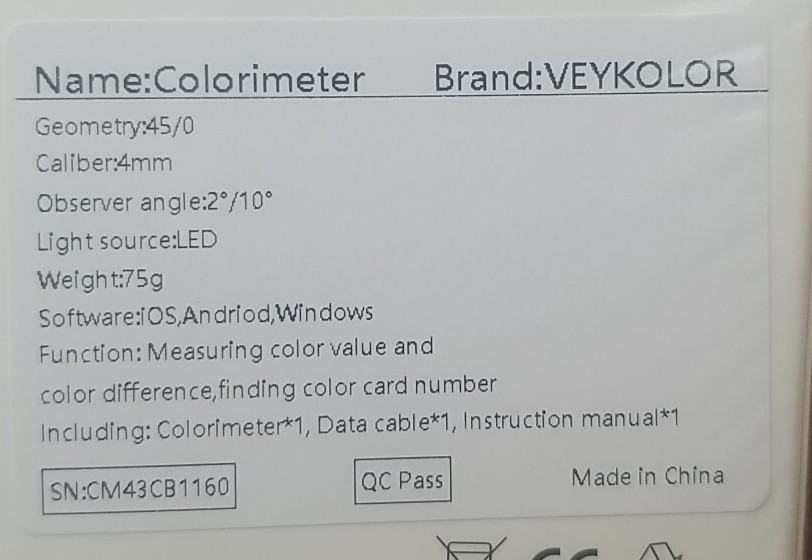 Digital Precise Colorimeter,Protable Color Difference Measuring Tool, Color S...