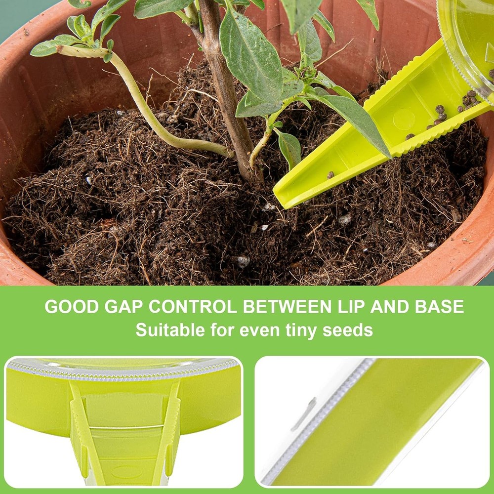 Light Green Sowing Seed Dispenser Tool Set with Adjustable Seed Size Control