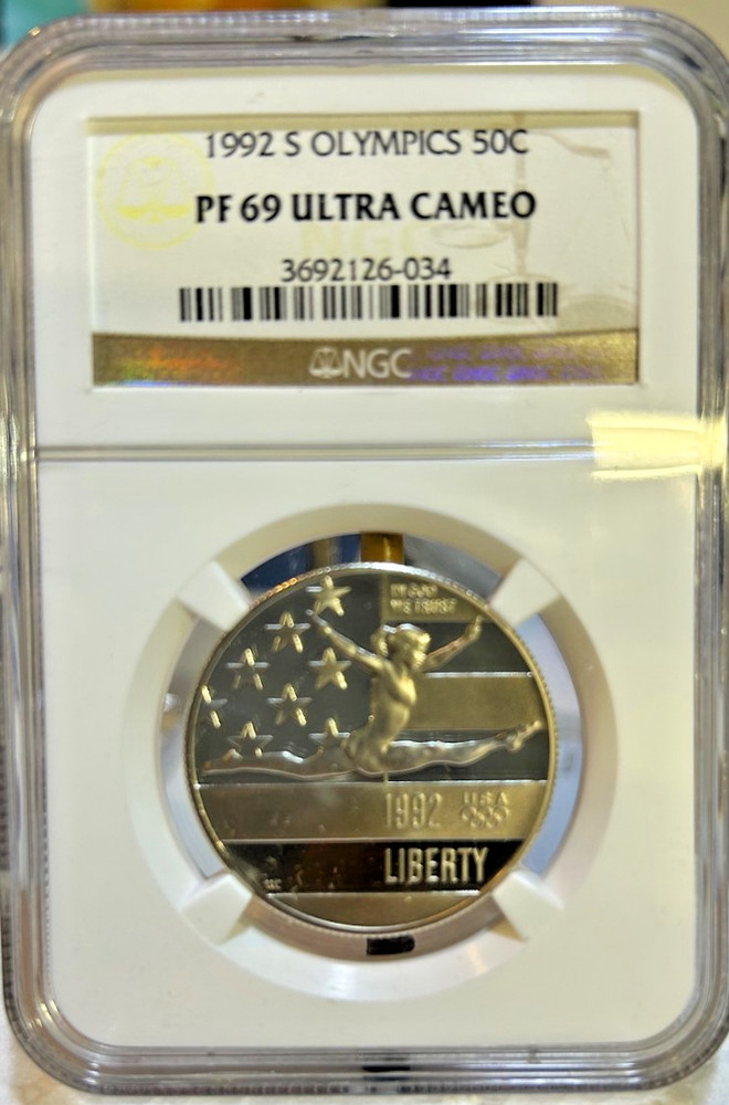 1992 S Olympic Gymnast Half Dollar MS69