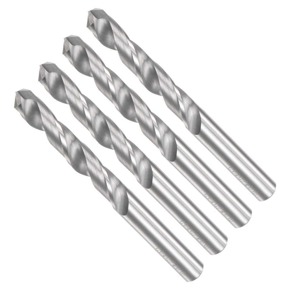 4 Pcs 4mm Solid Carbide Drill Bits Straight Shank Jobber Drill Bits for Drilling